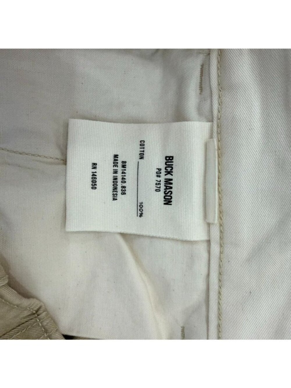 Buck Mason Paperback Twill Chino Pants Men's Size 32 K68 - Picture 8 of 15